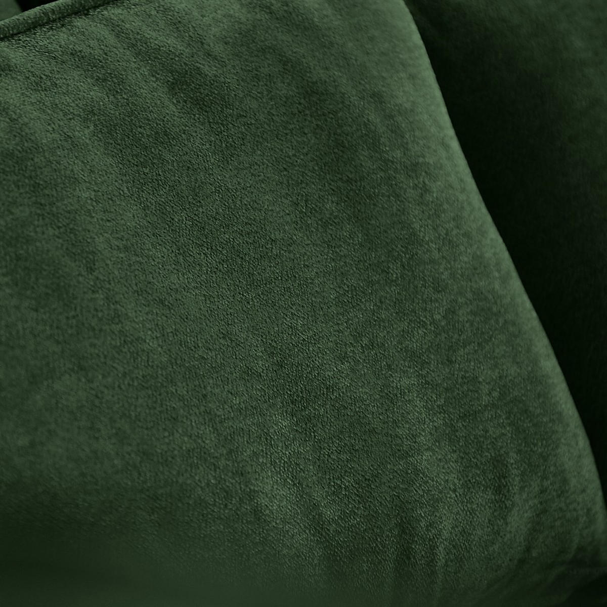 ECKSOFA Pablo ohne Schlaffunktion, mit abgerundeter Ottomane, links, Dunkelgrün, Velourstoff - Dunkelgrün, Textil (319/196cm) - Beautysofa