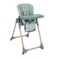 HOCHSTUHL Olive 2 grün höhenverstellbar, Räder, Ablagefach, klappbar, Sicherheitsgurt - Grün, Metall (58/104/76cm) - Kikka boo