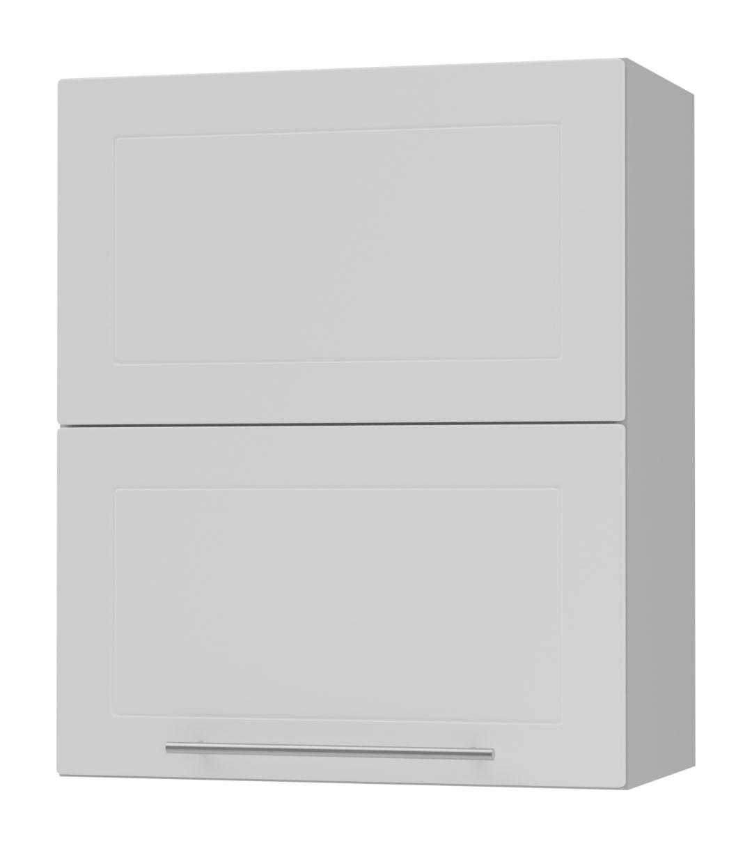 KÜCHENHÄNGESCHRANK Kvantum W8B/60 Weiß Matt / Grau Matt 60 / 32,5 / 72cm - Weiß/Grau, Holz/Holzwerkstoff (60/72/32.5cm) - Feldmann-Wohnen
