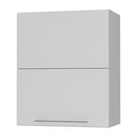 KÜCHENHÄNGESCHRANK Kvantum W8B/60 Weiß Matt / Grau Matt 60 / 32,5 / 72cm - Weiß/Grau, Holz/Holzwerkstoff (60/72/32.5cm) - Feldmann-Wohnen
