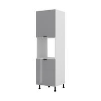 BACKOFEN-HOCHSCHRANK – 60 cm – KU-S60P – Lunara – Grau Hochglanz - Grau, Holzwerkstoff (60/203/56cm) - hi-markt
