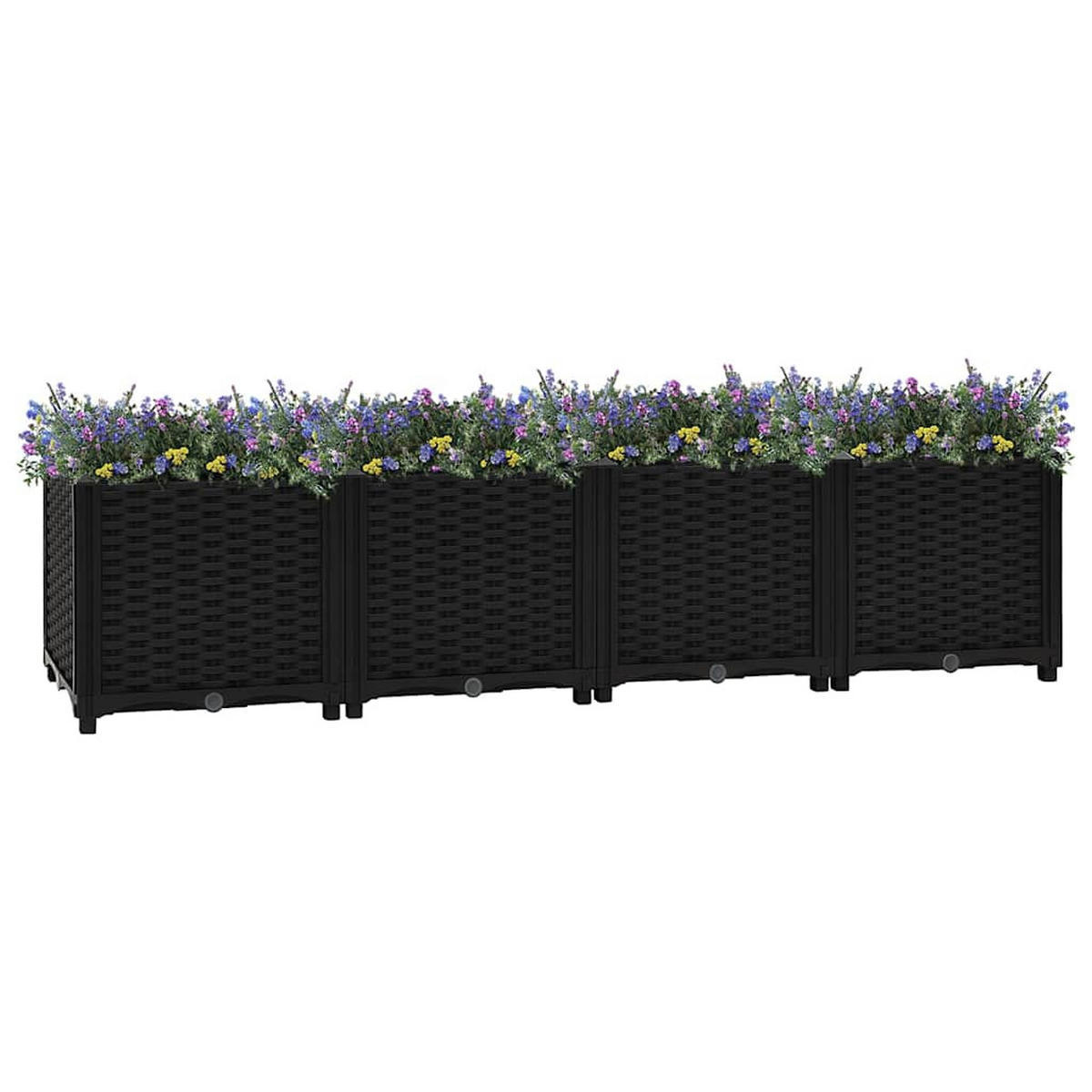 HOCHBEET 160/40/38 cm, aus Polypropylen, Schwarz - Schwarz, Kunststoff (40/38/160cm) - vidaXL