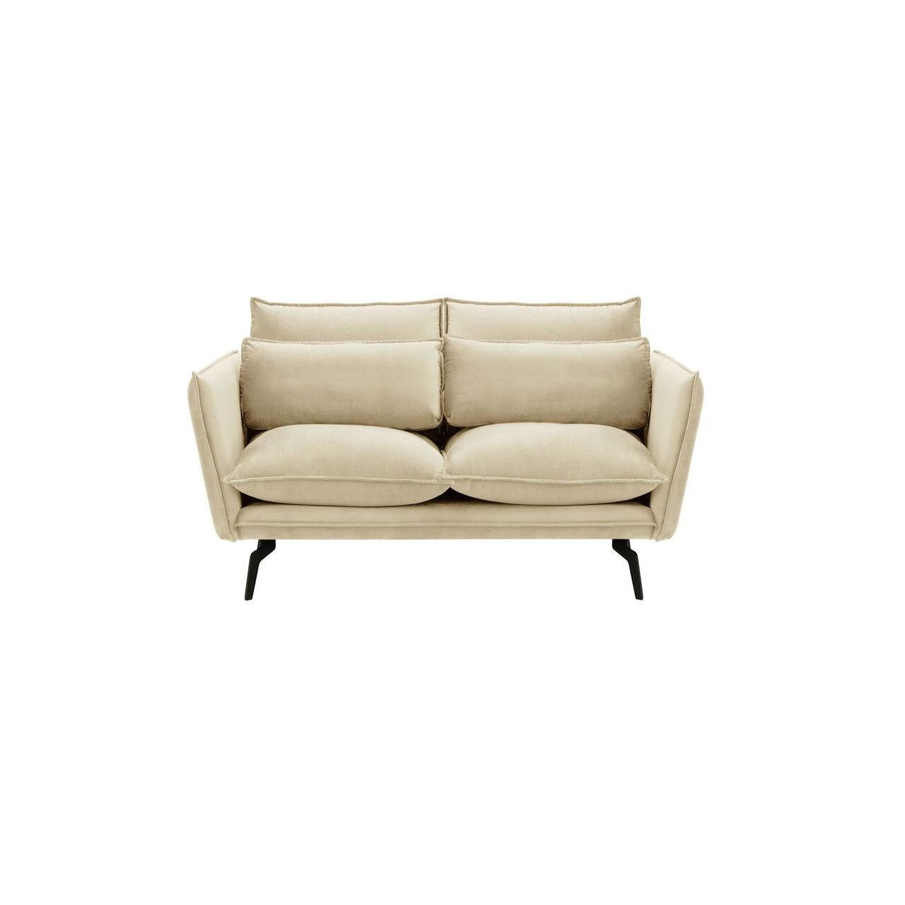 ZWEISITZER-SOFA Layla-Velluto 2 - Creme, Holz/Textil (171/95/98cm)