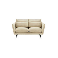 ZWEISITZER-SOFA Layla-Velluto 2 - Creme, Holz/Textil (171/95/98cm)