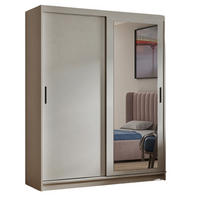 SCHWEBETÜRENSCHRANK Henry 120 cm mit Spiegel 2-türig, kaschmir - Kaschmir, Kunststoff (120/205/60cm) - Margaret Hadas24