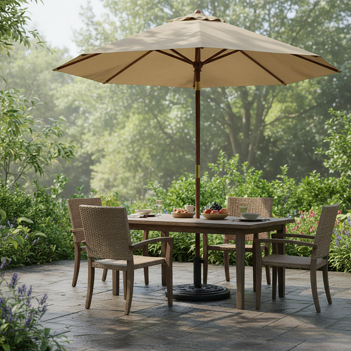 SCHIRMSTÄNDER - Schwarz, Kunststoff/Metall (45/45cm) - Relaxdays