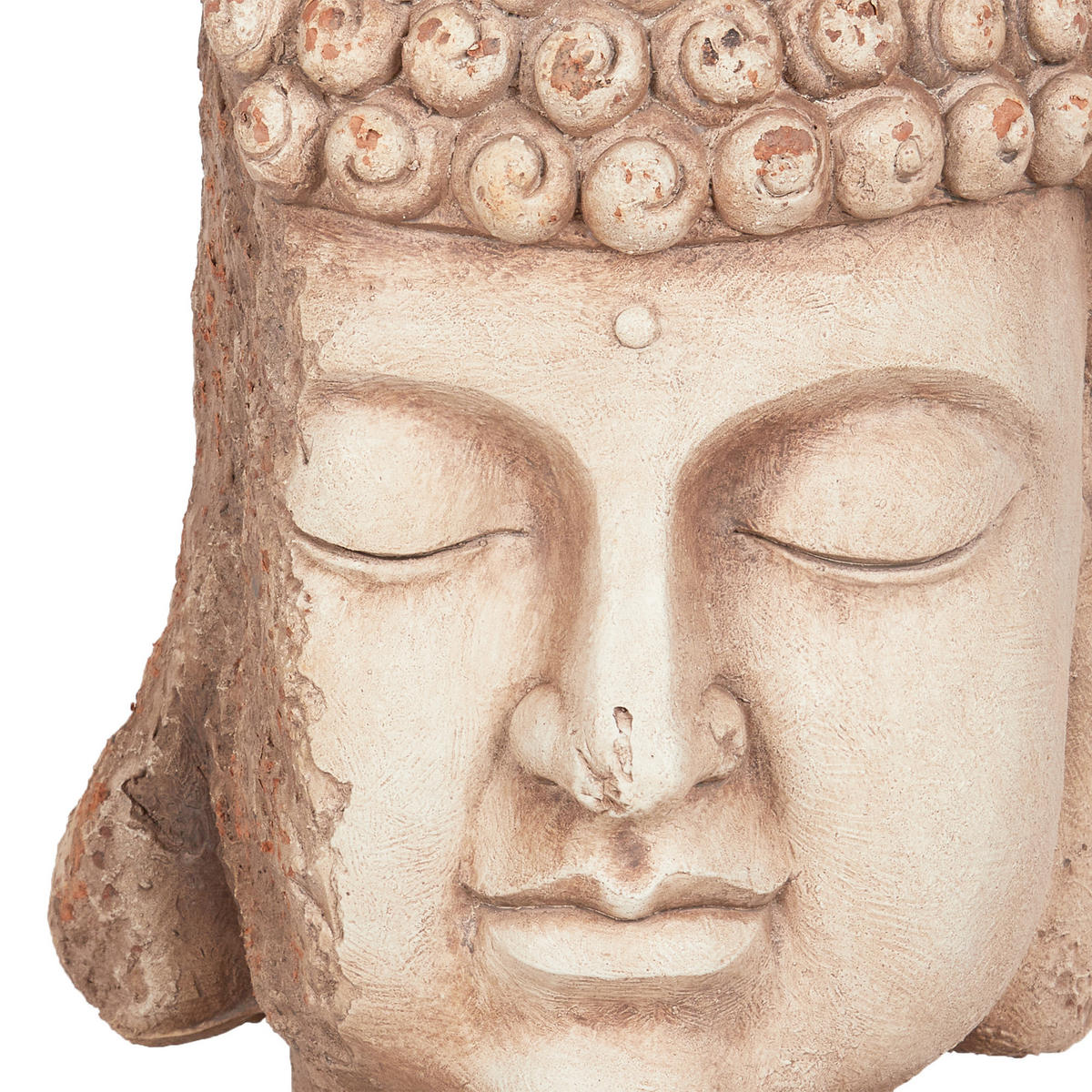 BLUMENTOPF Beige Butomus - Beige, Stein (46cm) - Beliani