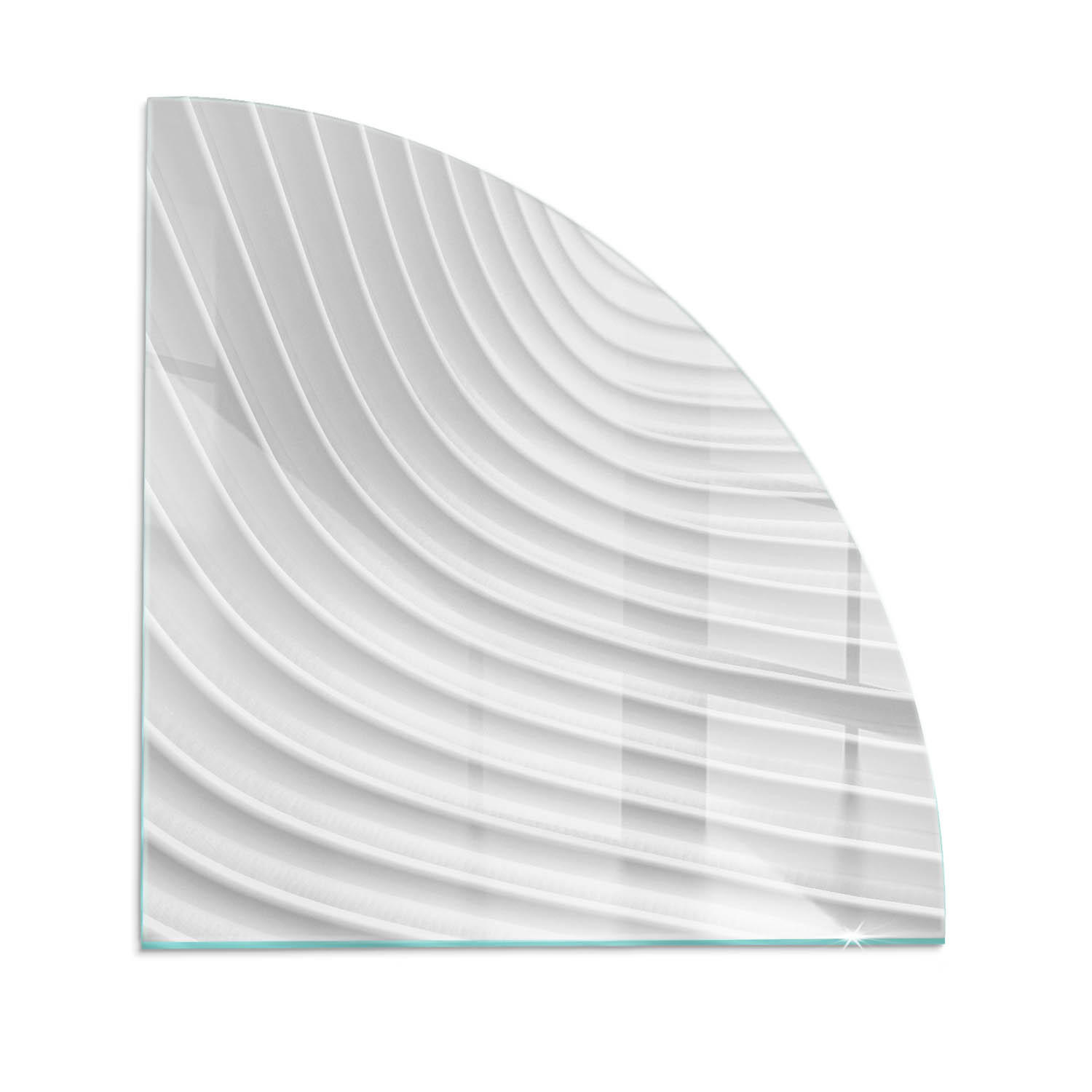 GLASPLATTE für Kamin 100x100 cm Weiß - Weiß, Glas (100/100/0.4cm) - ArtPrintCave