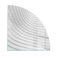 GLASPLATTE für Kamin 100x100 cm Weiß - Weiß, Glas (100/100/0.4cm) - ArtPrintCave