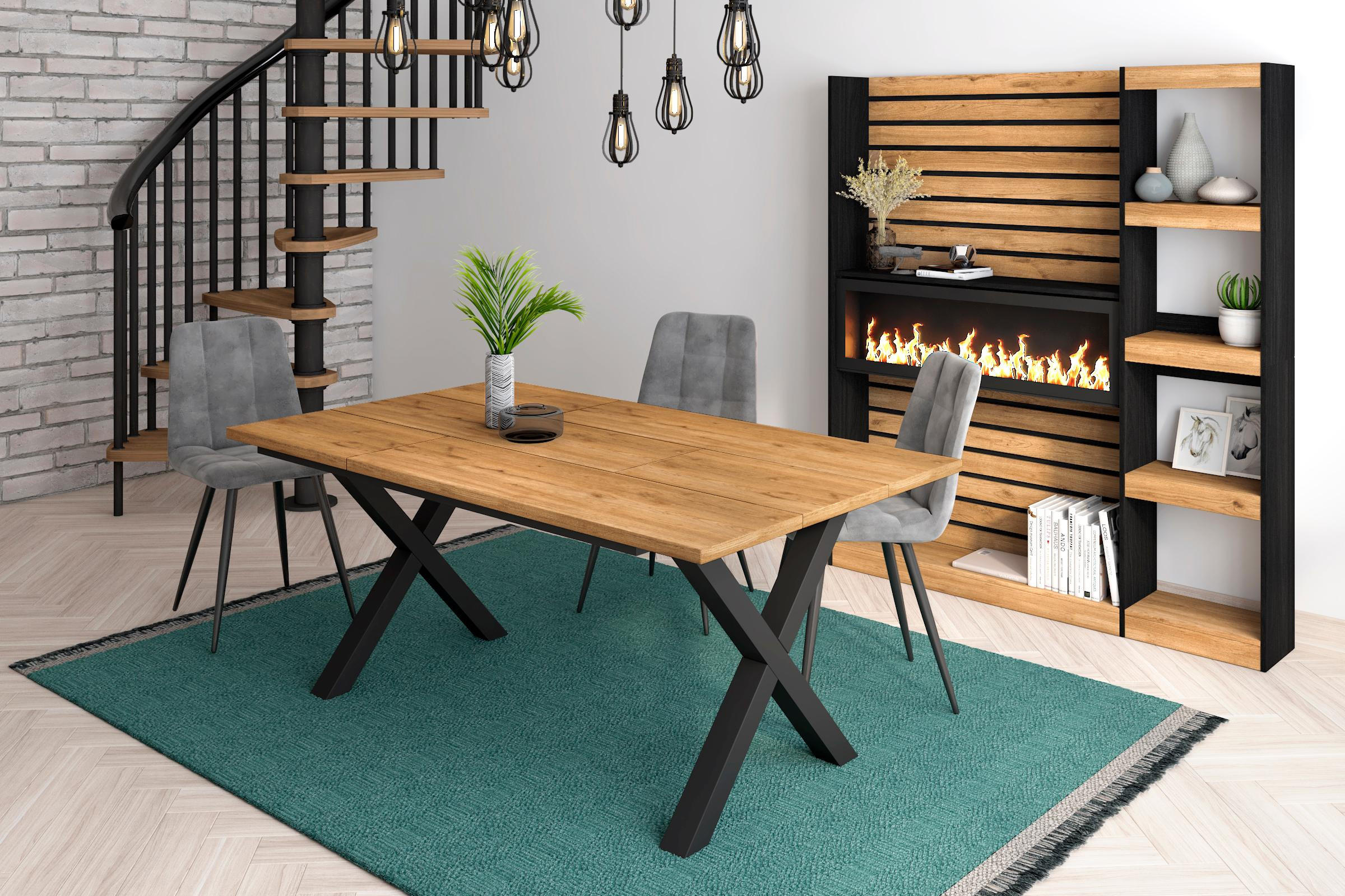 ESSZIMMERTISCH für 8 Gäste, eiche, 167/90/75cm - Eichefarben, Holzwerkstoff (90/167/75cm) - Skraut Home