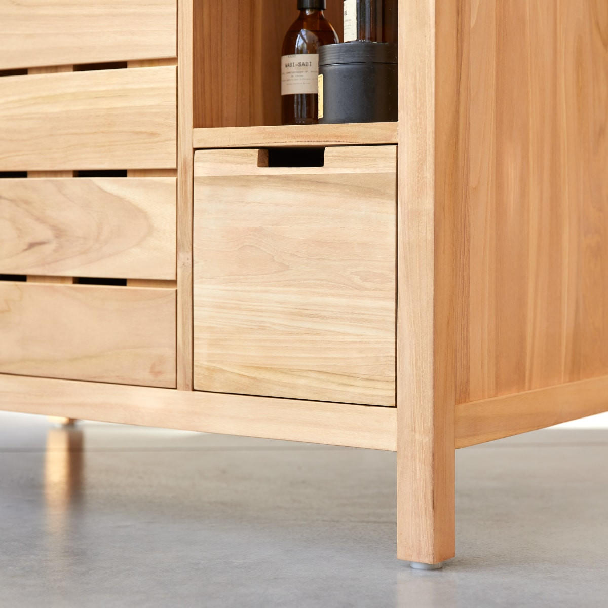 WASCHTISCHUNTERSCHRANK Serena Natur aus Teak - Naturfarben, Holz (100/78/55cm) - Tikamoon