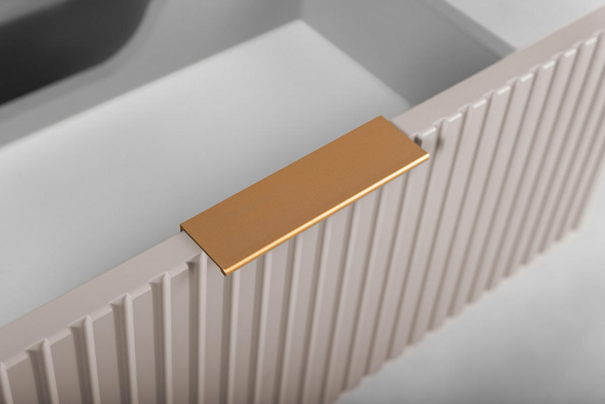 BADMÖBEL-SET 2-tlg Kaschmir matt 80/51/41 cm und 35/139/31 cm - Kaschmir, Holzwerkstoff (80.4/51/41.5cm) - Rodan