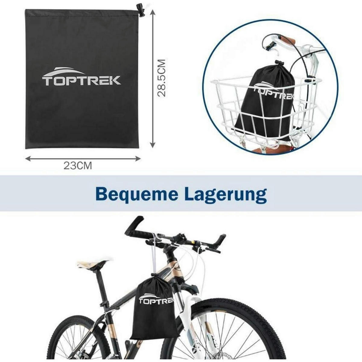 FAHRRADABDECKUNG 210D Oxford-Gewebe Wasserdicht 200 x 110 x 70 cm - Schwarz, Textil (70/200/110cm)
