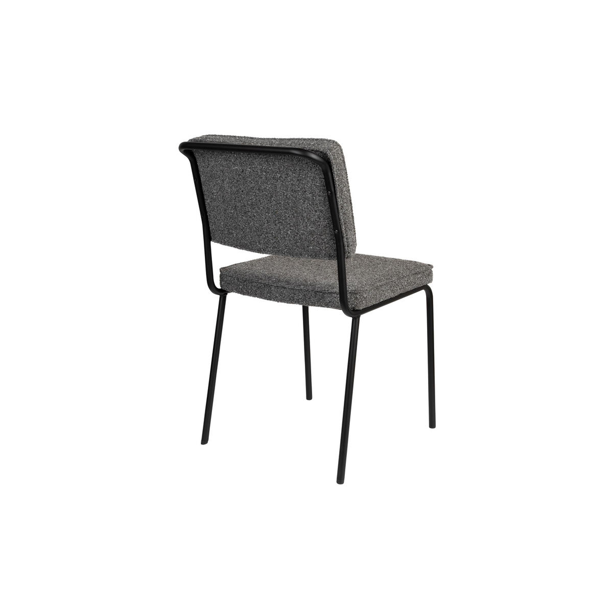 ESSZIMMERSTUHL Buddy Schwarz - 2 er Set - Schwarz, Textil (48/85/57cm) - Zuiver