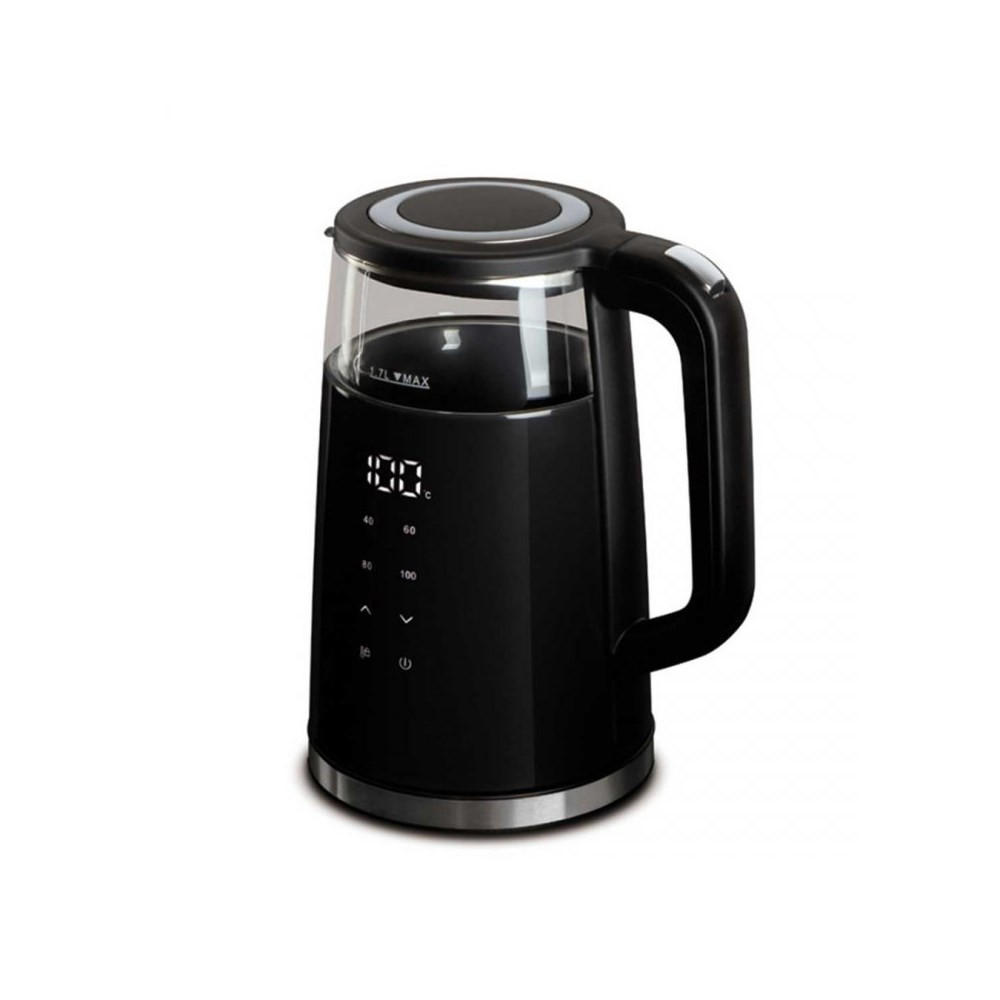 WASSERKOCHER ELEKTRISCH Schwarz 21/15/23 cm BH9476 - Schwarz, Glas (15/23/21cm) - Berlinger Haus