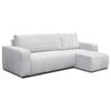ECKSOFA LUNA mit Schlaffunktion und Bettkasten Cord-Stofff (Hellgrau) - Hellgrau, Textil (244/142cm) - VENASI MÖBEL