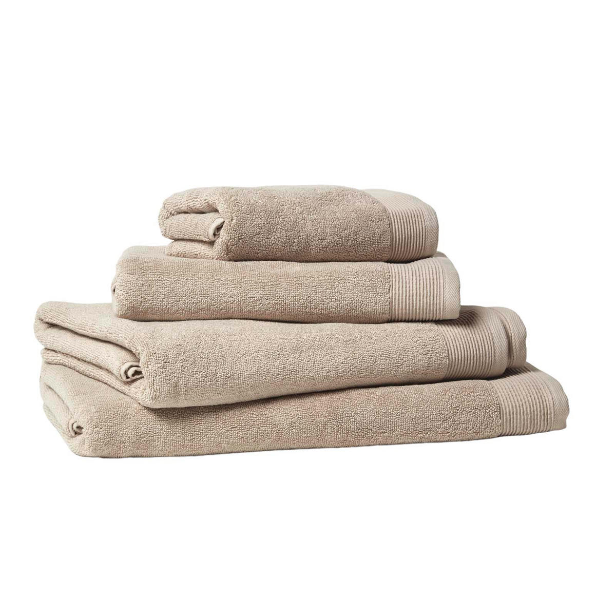 SEIFTUCH Excellence 2er-Set beige 30/30 cm - Beige, Textil (30/30cm) - Homescapes