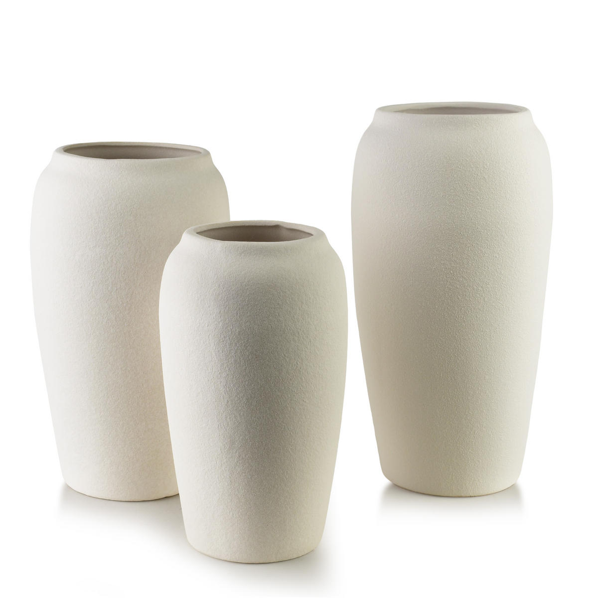 VASE Manon Beige 14/11/29cm Poliresin - Beige, Kunststoff (33cm) - Mondex