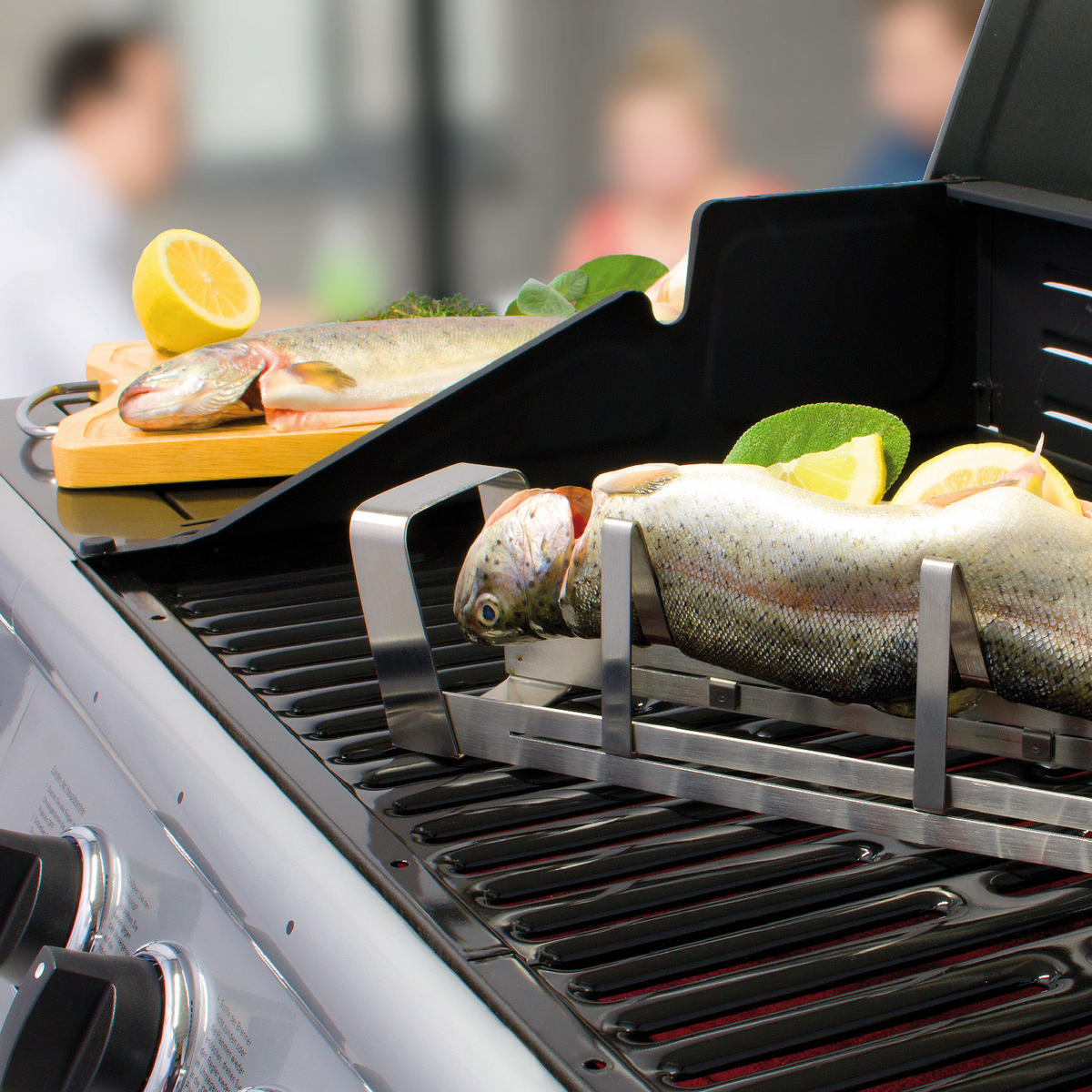 FISCHHALTER 2er-Set, silber, Edelstahl - Edelstahlfarben, Metall (36.5/8/7.5cm) - bremermann