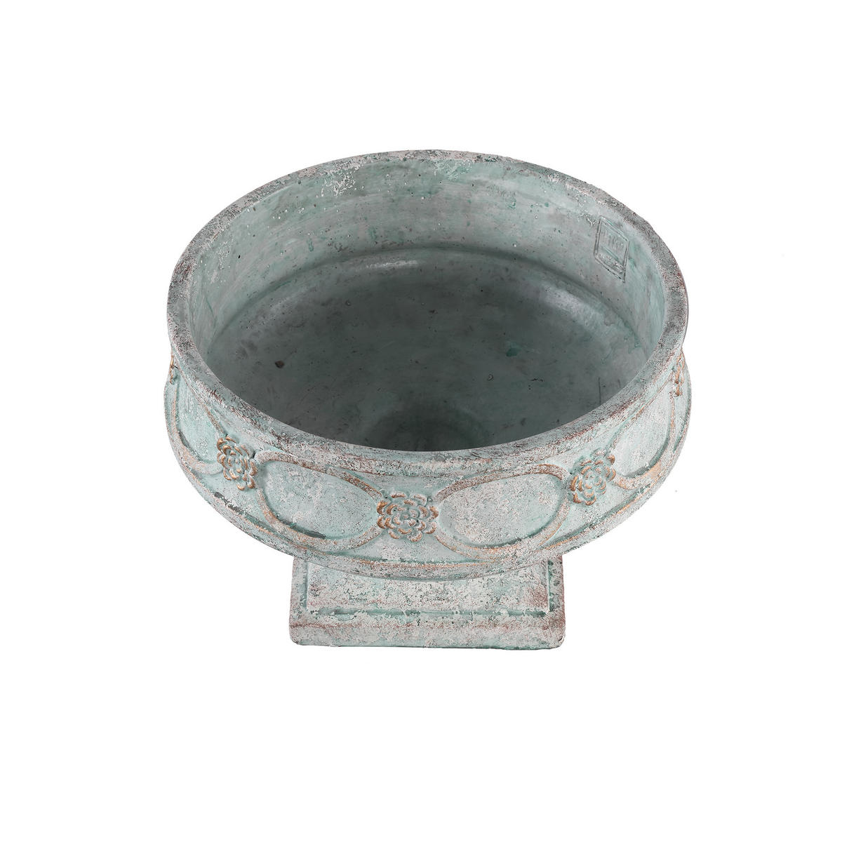 KERZE Artas Blau 32/32/32cm - Blau, Stein (32/32/32cm) - PTMD Collection