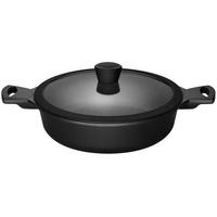 SCHMORPFANNE / Sauteuse mit Deckel Fair Cooking Ø 28 cm – standard-antihaftbeschichtung - Schwarz, Metall (1/28/8cm) - Sola