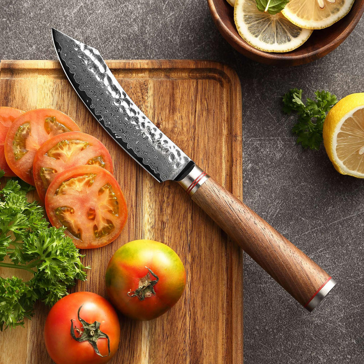 STEAKMESSER 12,5 cm - Nussbaumfarben, Holz/Metall (25cm) - Wakoli