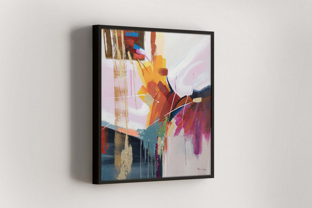 OLEJOMALBA 80/80 cm, Město a architektura - různobarevná, dřevo/textil (80/80cm) - KUNSTLOFT