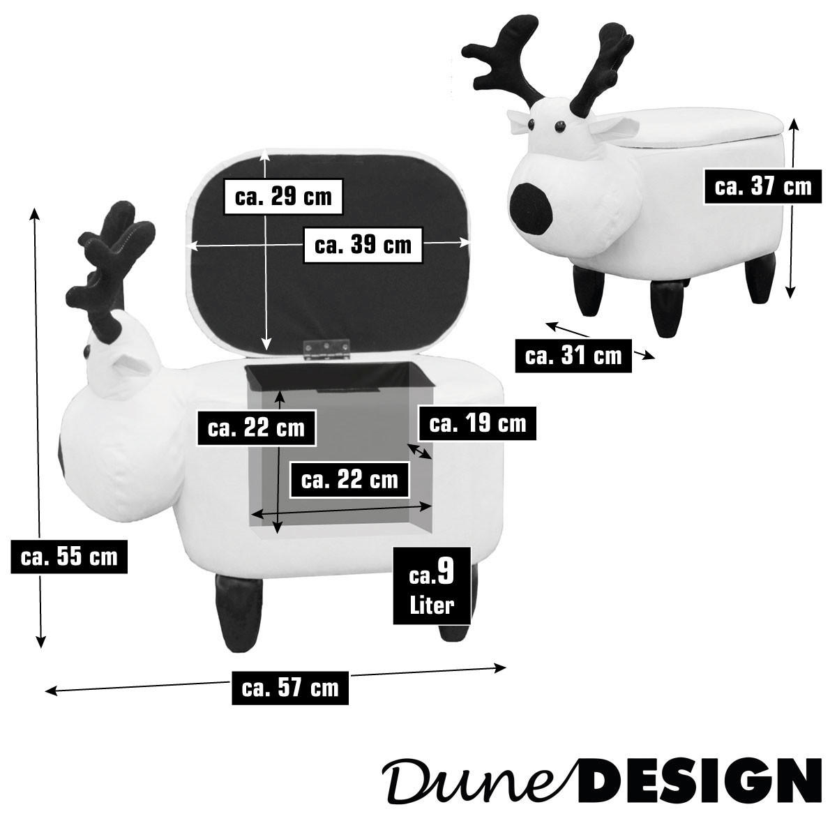 RENTIER-SITZHOCKER mit Stauraum 31/57/55 cm Beige - Beige, Kunststoff (31/55/57cm) - Dunedesign