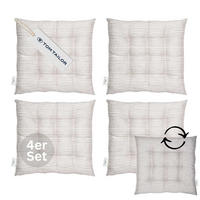 SITZKISSEN 4er Sparset FRESHSTRIPE4ER - Hellgrau, Textil (40/40/5cm) - Tom Tailor