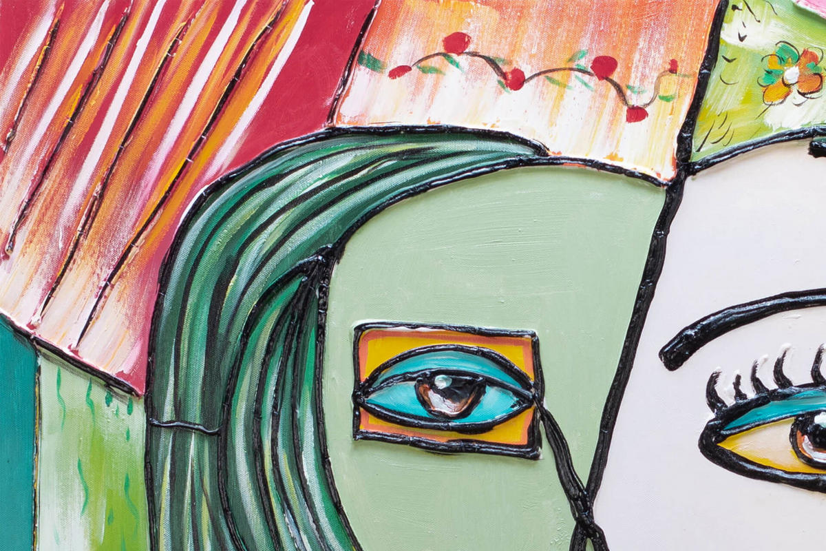 ACRYLBILD HANDGEMALT 80/80 cm - Multicolor, Holz/Textil (80/80cm) - KUNSTLOFT