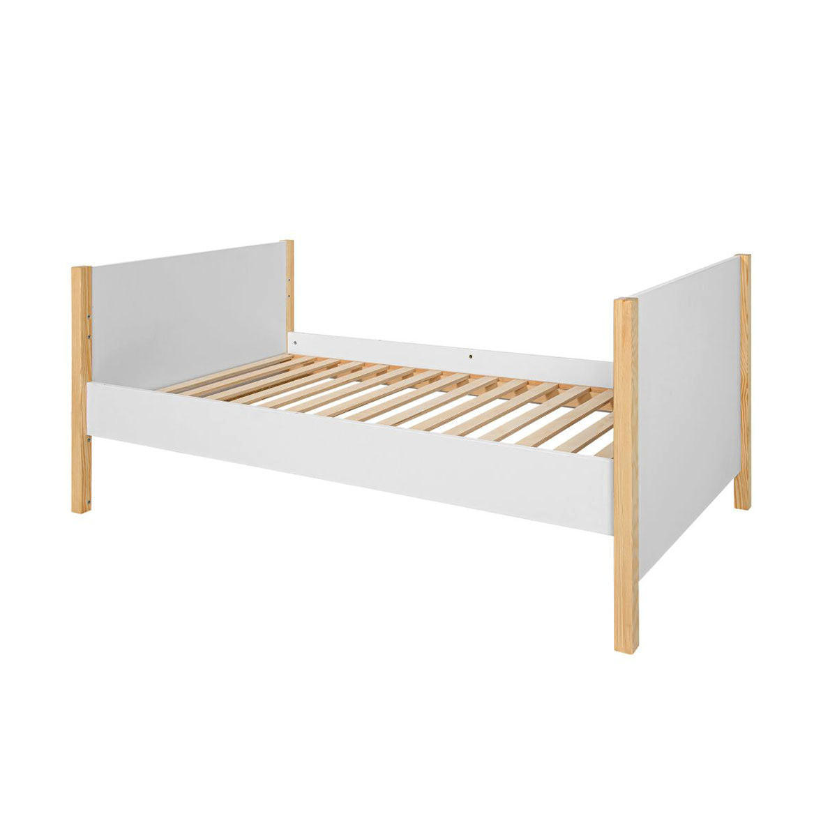 GITTERBETT 70/140 Juliette Weiß und Holz - Weiß, Holzwerkstoff (70/140cm) - Petits-meubles