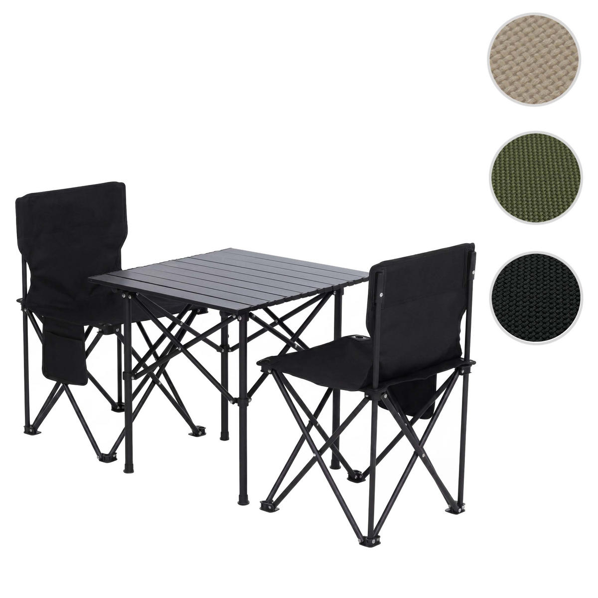 CAMPINGSET Schwarz - Schwarz, Textil (51/65/53cm) - MCW
