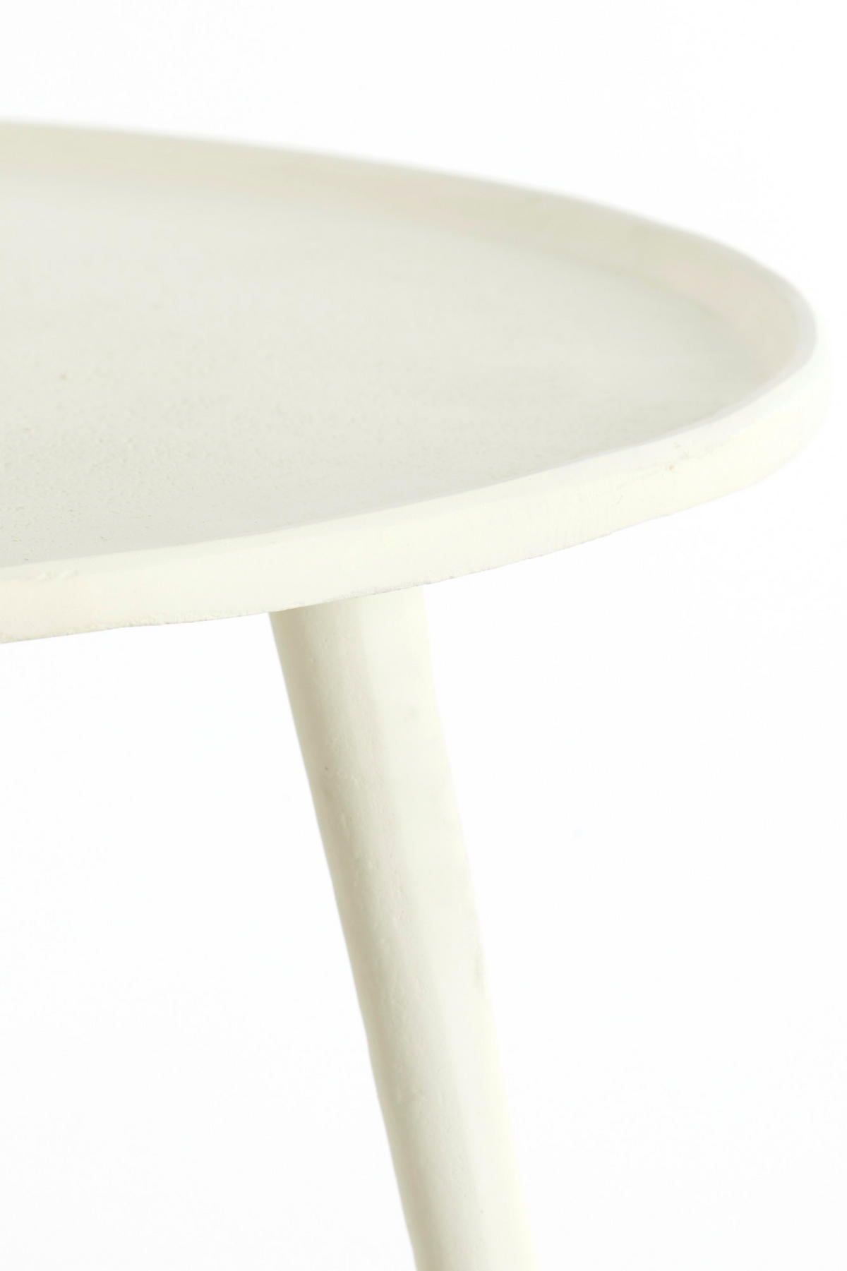 BEISTELLTISCH Babina Weiß Ø67,5/37 cm - Weiß, Metall (67.5/67.5/37cm) - Light & Living