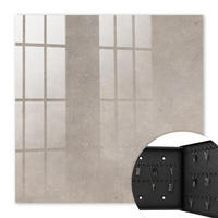 SCHLÜSSELBOX Schwarz 30x30 cm- Türöffnung nach rechts - Elegante Textur - Grau, Metall (30/30/5cm) - TULUP