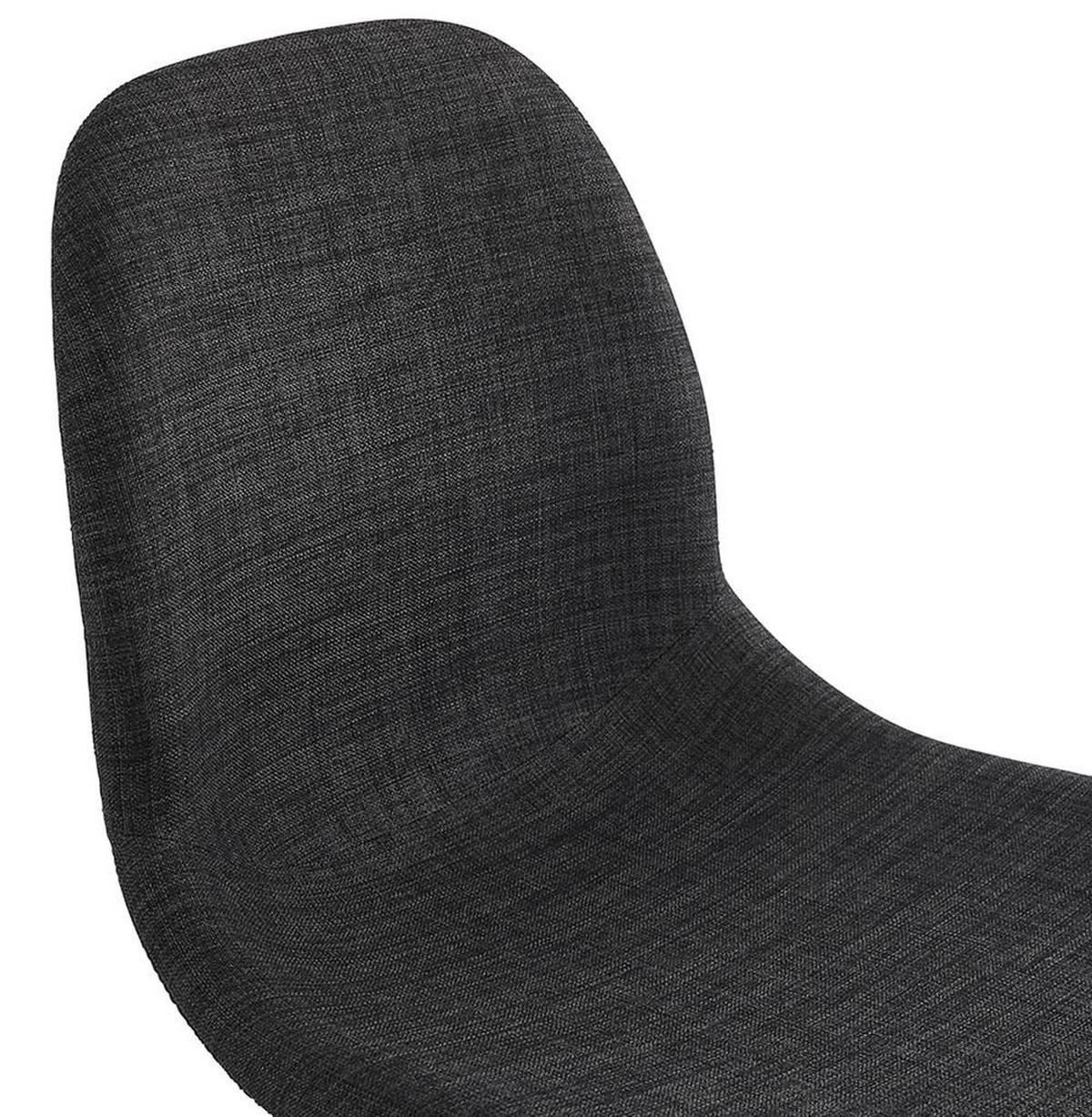 DREHSTUHL Stoff mit ergonomischer Form, Rollen und 360° Drehfunktion CERANO, Anthrazit 46x49x86 cm - Anthrazit/Schwarz, Textil/Metall (46/86/49cm) - KADIMA DESIGN