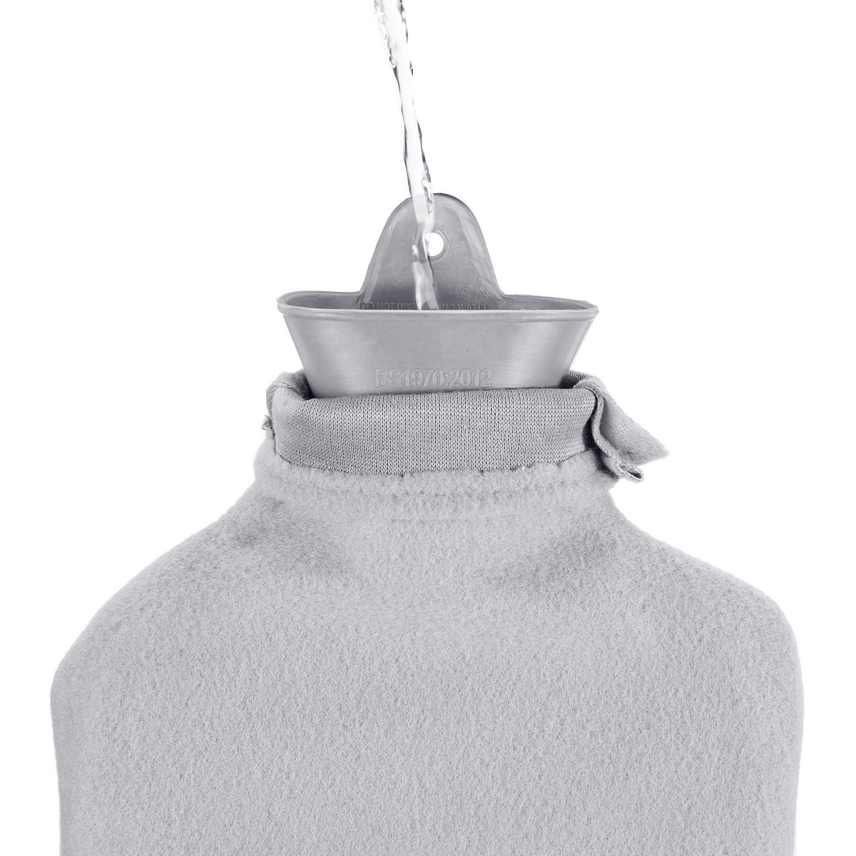 WÄRMFLASCHE - Grau, Kunststoff/Textil (18.5/33.5/4cm) - Relaxdays