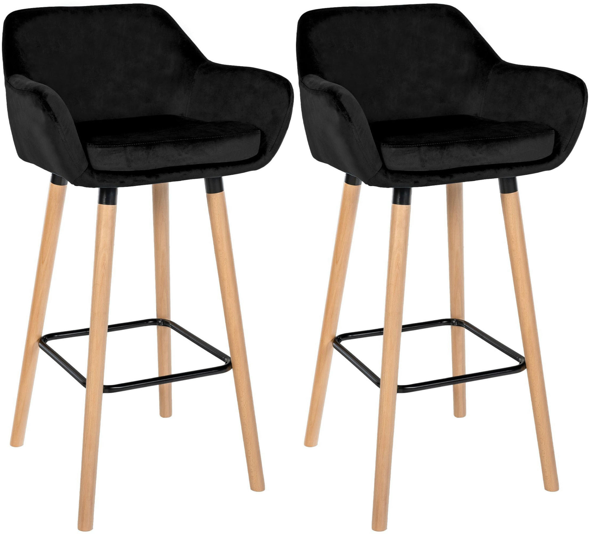 Deluke Barhocker Schwarz 55x99x46 cm