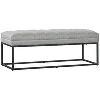 BETTBANK, für Wohnzimmer, bis 200 kg Belastbar, Stahl, Hellgrau - Hellgrau, Kunststoff (44/45.5/120cm) - HOMCOM