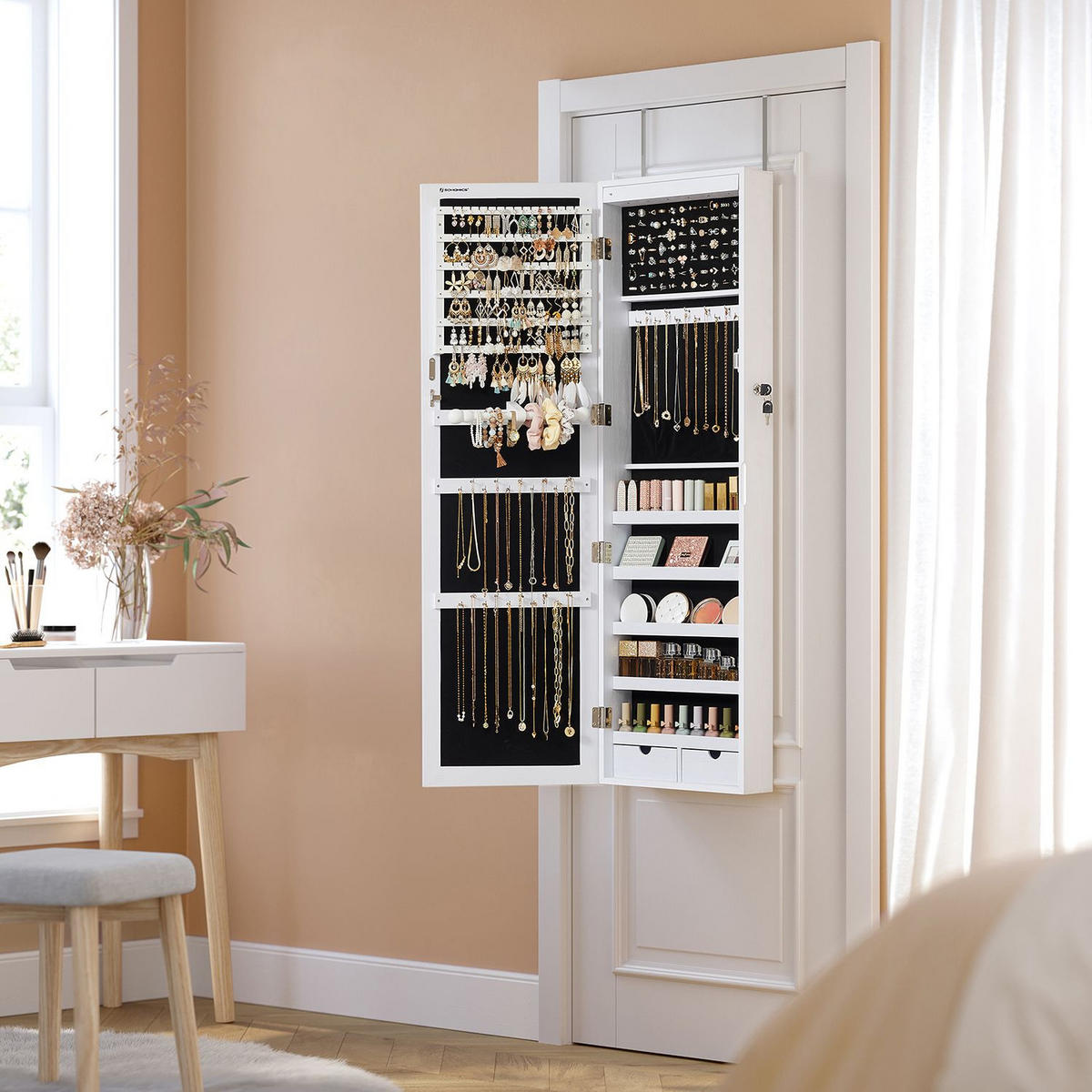 SCHMUCKSCHRANK FREETOWN - Weiß, Glas (10/120/37cm) - Hansiro