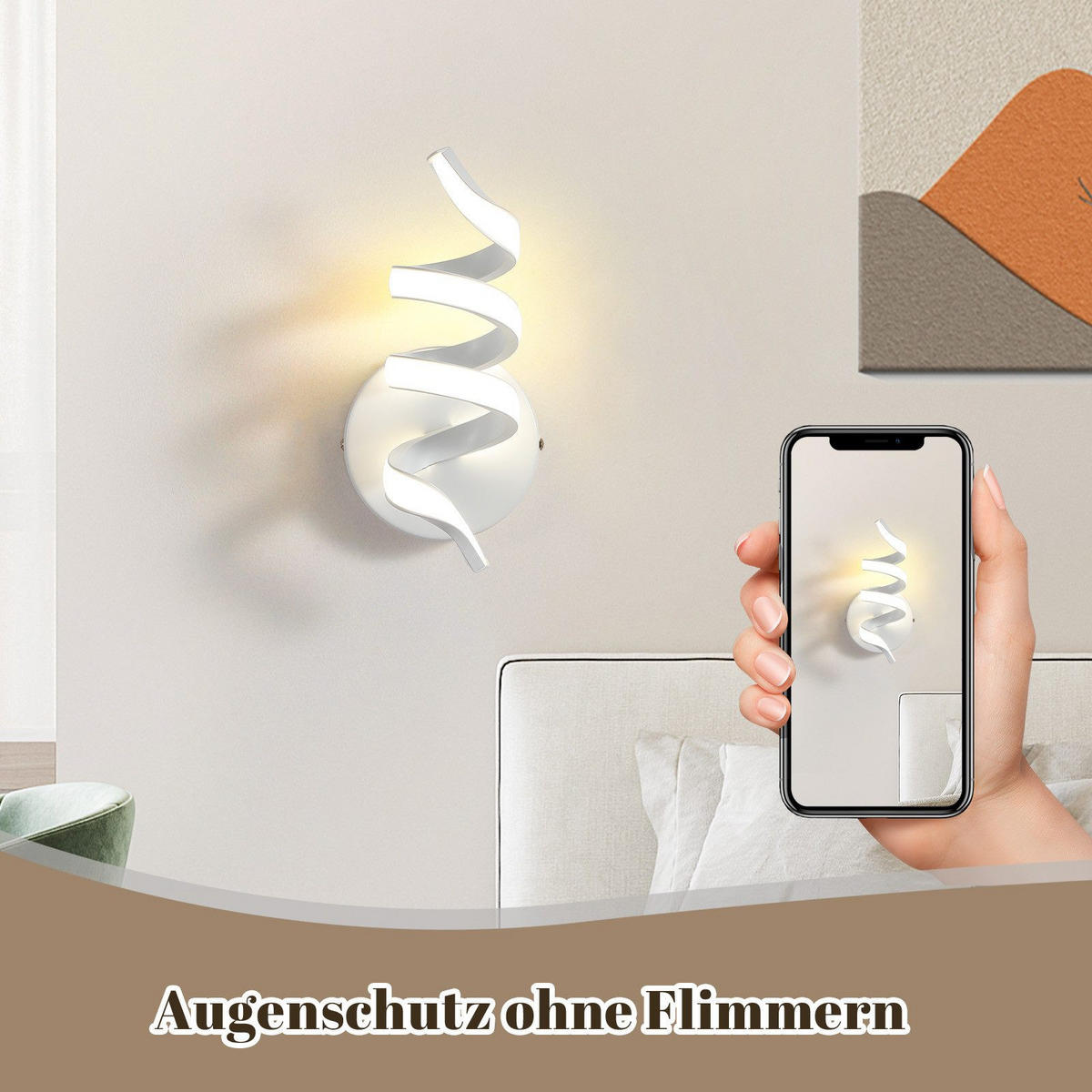 LED - WANDLEUCHTE Strömthun 12.0/11.0/26.0 cm - Weiß, Metall (12/11/26cm) - ZMH