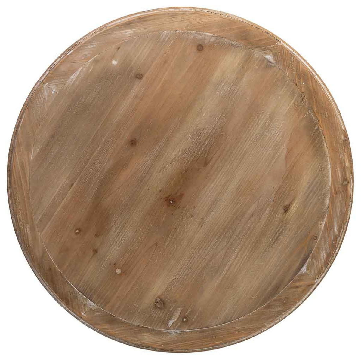 BEISTELLTISCH aus Metall und Holz, 75x80cm - Weiß, Holz (75/75/80cm) - Wanderlust