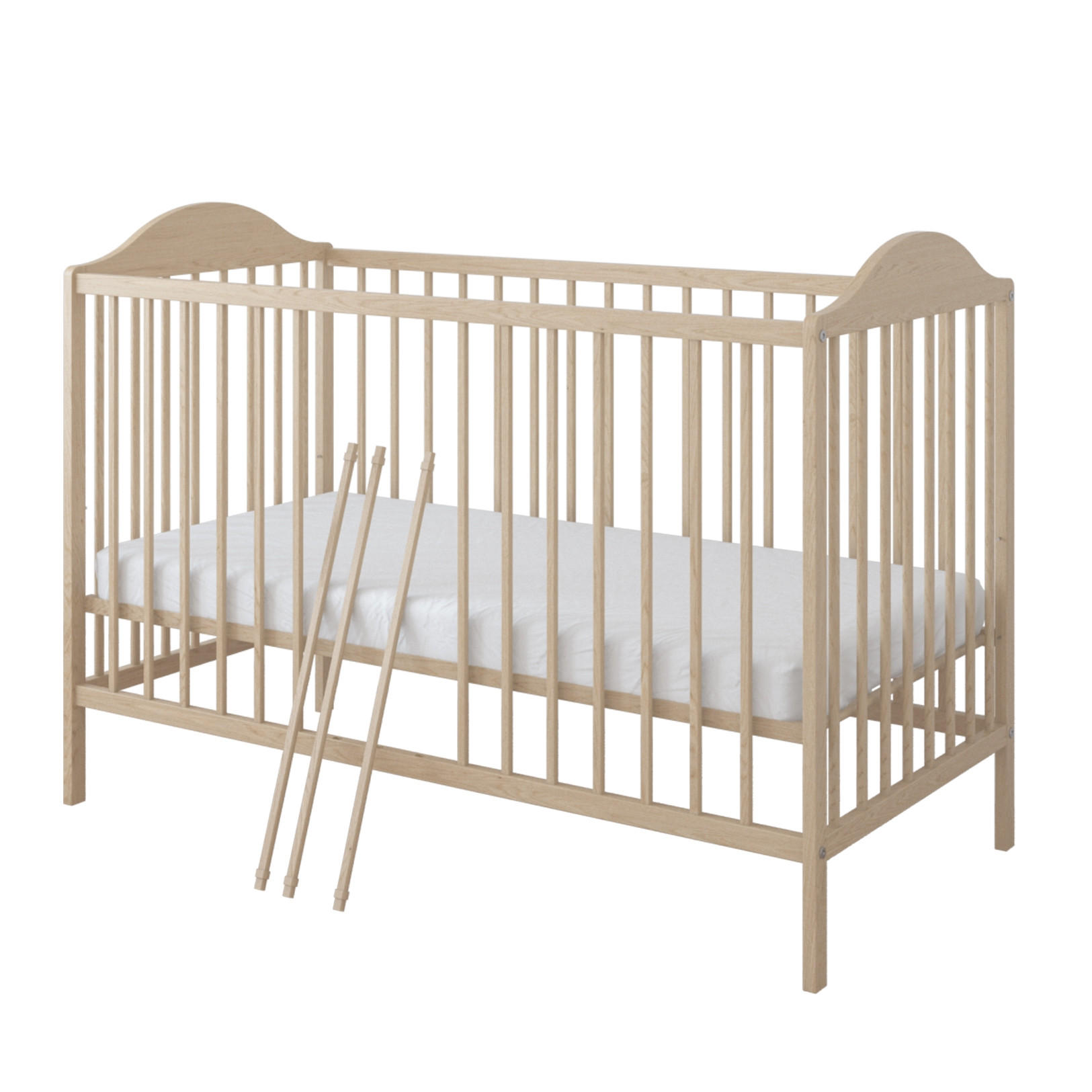 BABYBETT 60x120 cm in natur - Naturfarben, Holzwerkstoff (60/120cm) - Kids Collective