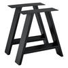 TISCHGESTELL-SET 2-TLG. Eschau - Schwarz, Metall (40/40/10cm) - [en.casa]