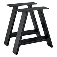 TISCHGESTELL-SET 2-TLG. Eschau - Schwarz, Metall (40/40/10cm) - [en.casa]