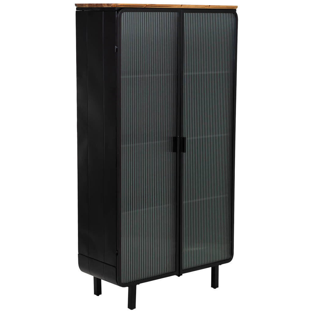 Wanderlust Vitrine Schwarz 84x152x35 cm