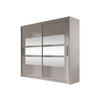 KLEIDERSCHRANK London III 180 - Kaschmir/Silberfarben, Holzwerkstoff/Kunststoff (180/215/58cm) - MIRJAN24