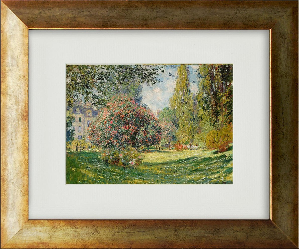 BILD gerahmt 30x35 cm Claude Monet „Il Parco Monceau“ - Beige, Holz (40/33cm) - artissimo