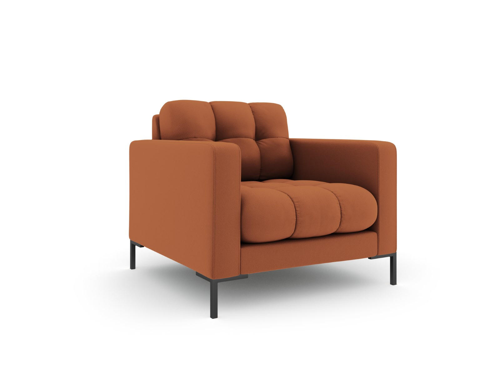 SESSEL Mamaia aus strukturiertem Stoff ziegelstein - Braun, Textil (92/75/87cm) - Micadoni