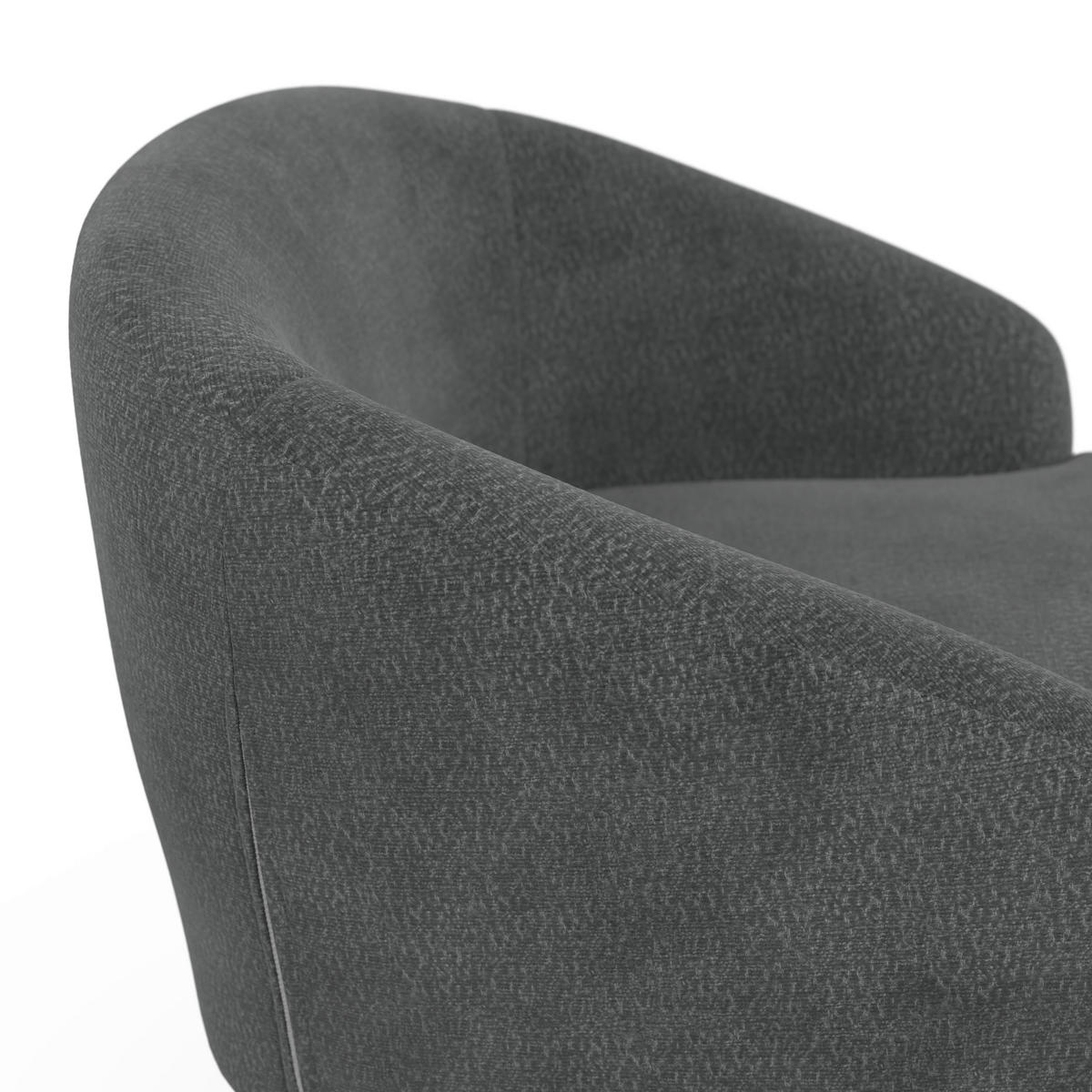 SESSEL Sonja Chenille Schwarz - Schwarz, Holz (71/66/70cm)