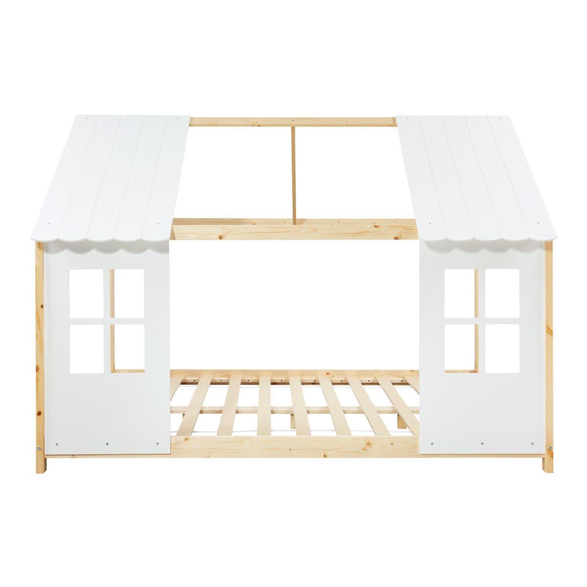 HAUSBETT Tostedt - Naturfarben, Holz (140/200cm) - [en.casa]